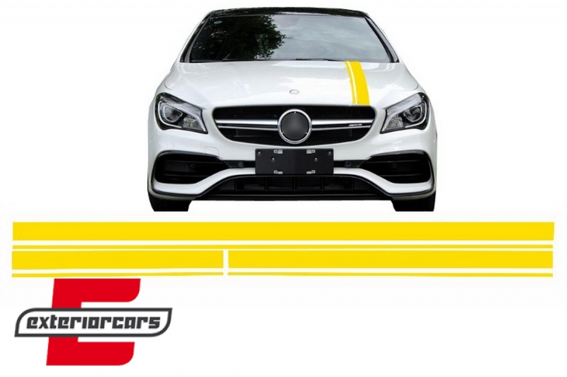 Naljepnice 45 AMG dizajn Edition 1 (mat žuta) / MERCEDES CLA W117 C117 X117 (2013-2016) A klasa W176 (2012-2018), STICKERMBHYE