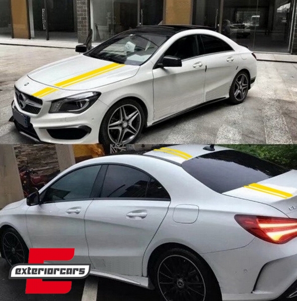 Naljepnice 45 AMG dizajn Edition 1 (mat žuta) / MERCEDES CLA W117 C117 X117 (2013-2016) A klasa W176 (2012-2018), STICKERMBHYE
