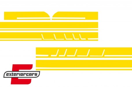 Naljepnice 45 AMG dizajn (mat žuta) / Mercedes CLA W117 C117 X117 (2013-2019) A klasa W176 (2012-2018), STICKERW117YE
