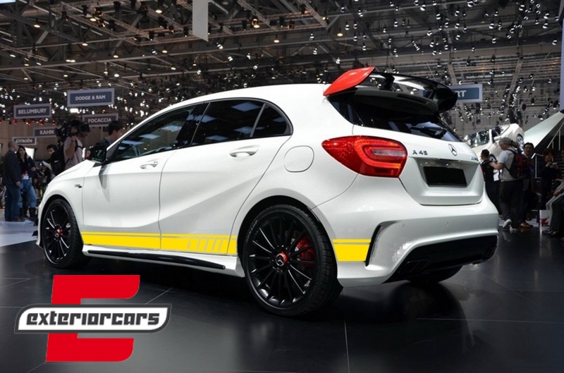 Naljepnice 45 AMG dizajn (mat žuta) / Mercedes CLA W117 C117 X117 (2013-2019) A klasa W176 (2012-2018), STICKERW117YE