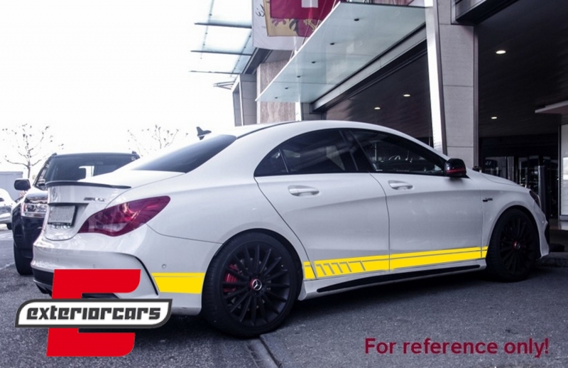 Naljepnice 45 AMG dizajn (mat žuta) / Mercedes CLA W117 C117 X117 (2013-2019) A klasa W176 (2012-2018), STICKERW117YE
