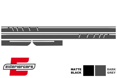 Naljepnice 45AMG Edition 1 dizajn (tamno siva) / Mercedes CLA W117 C117 X117 (2013-2019) W176 (2012-2018), COSTICKERW117DG