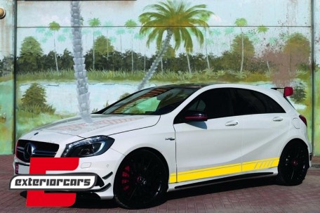 Naljepnice 45AMG Edition 1 dizajn (žuta) / Mercedes CLA W117 C117 X117 (2013-2019) W176 (2012-2018), COSTICKERW117YE