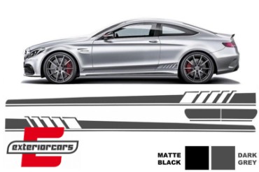 Naljepnice C63 AMG dizajn (tamno siva) / MERCEDES C-klasa C205 Coupe A205 Cabrio (2014-2020), STICKERC205DG