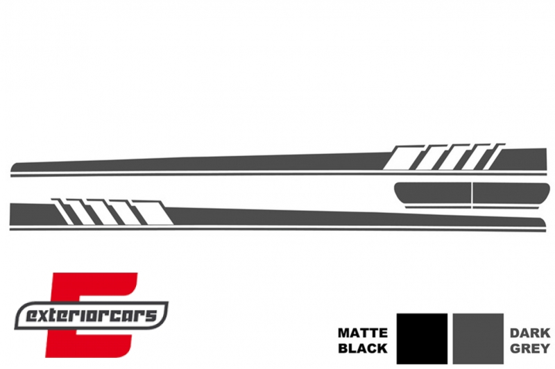 Naljepnice C63 AMG dizajn (tamno siva) / MERCEDES C-klasa C205 Coupe A205 Cabrio (2014-2020), STICKERC205DG