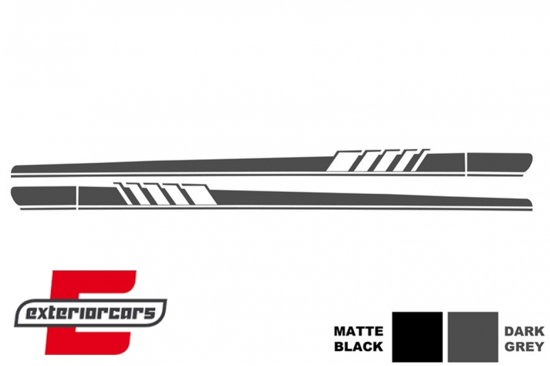 Naljepnice C63 AMG dizajn (tamno siva) / MERCEDES C-klasa C205 Coupe A205 Cabrio (2014-2020), STICKERC205DG