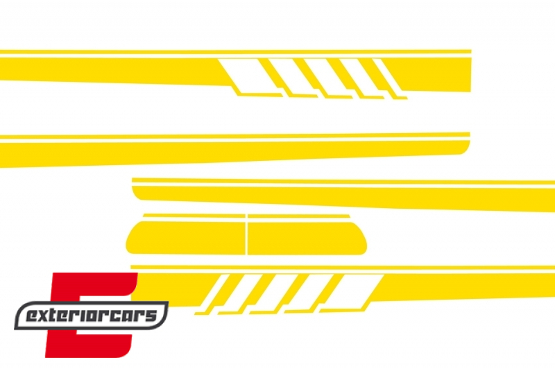 Naljepnice C63 AMG dizajn (žuta) / MERCEDES C-klasa C205 Coupe A205 Cabrio (2014-2020), STICKERC205YE