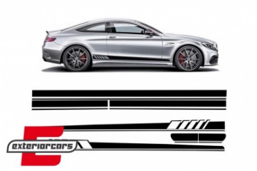 Naljepnice C63 AMG Edition 1 dizajn (mat crna) / MERCEDES C-klasa C205 Coupe A205 Cabrio (2014-2020), COSTICKERC205MB