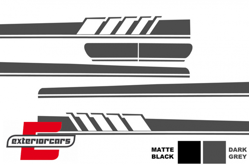 Naljepnice C63 AMG Edition 1 dizajn (tamno siva) / MERCEDES C205 Coupe A205 Cabrio (2014-2020), COSTICKERC205DG