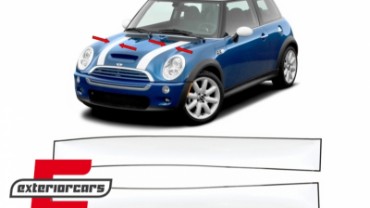 Naljepnice za gornji dio poklopca motora / MINI R50 R52 R53 R56 R57 Clubman R55 (2001-2017), STICKERMINIHBW