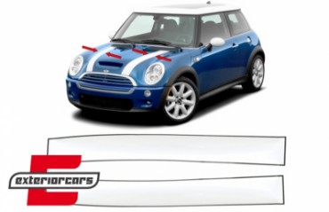 Naljepnice za gornji dio poklopca motora / MINI R50 R52 R53 R56 R57 Clubman R55 (2001-2017), STICKERMINIHBW