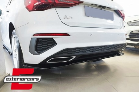 Nastavak stražnjeg branika (piano crna) / Audi A3 8Y S-Line (2020-2024) Sportback, RBSAUA38Y