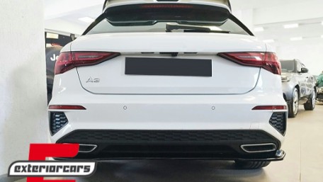 Nastavak stražnjeg branika (piano crna) / Audi A3 8Y S-Line (2020-2024) Sportback, RBSAUA38Y