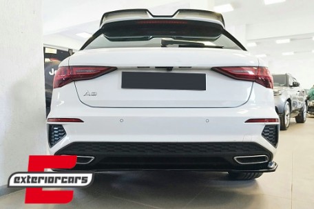 Nastavak stražnjeg branika (piano crna) / Audi A3 8Y S-Line (2020-2024) Sportback, RBSAUA38Y
