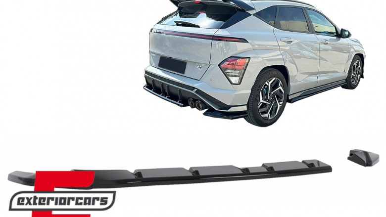 Nastavak stražnjeg branika (piano crna) / Hyundai KONA N-Line Mk2 (2023-), RBSHYKMK2