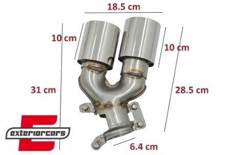 Nastavci auspuha 540i dizajn (chrome) / BMW serije 5 G30 G31 G38 serije 6 G32 (2016-2020), TY-BM5SG30