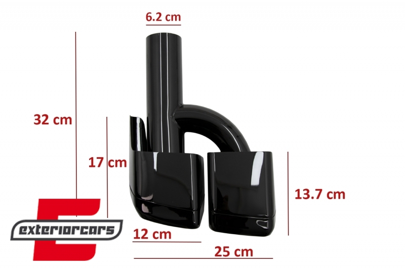 Nastavci auspuha AMG dizajn (black edition) / Mercedes W221 W164 W166 W212 W218 S-klasa E-klasa CLS ML, TY-E63NB