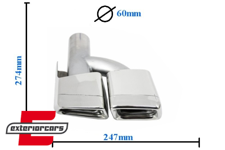 Nastavci auspuha AMG dizajn (chrome) / Mercedes S63 E63 W221 W164 W166 W212 W218 S-klasa E-klasa CLS ML, TY-E63