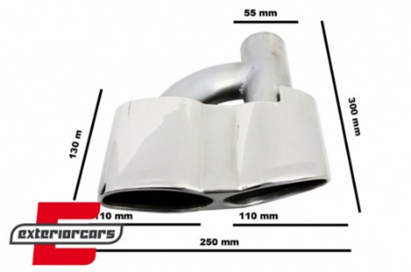 Nastavci auspuha AMG dizajn (chrome) / Mercedes W221 W164 W166 W211 W212 W216 W230 W231 A209 C209, TY-S65