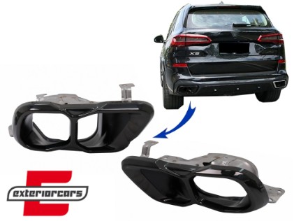 Nastavci auspuha M Sport dizajn (crna) / BMW X5 G05 X6 G06 X7 G07 M paket (2018-), ESBMG05X5