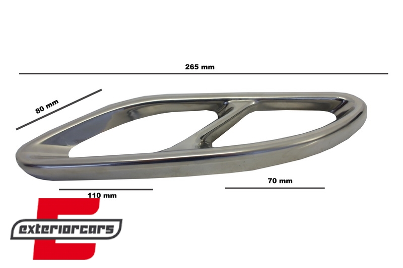 Nastavci auspuha - poklopci AMG Sport dizajn (chrome) / Mercedes C-klasa W205 S65 E65 GLE W166 X166 GLC W253, MTMBAMG