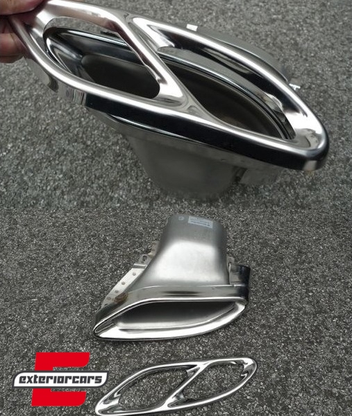 Nastavci auspuha - poklopci AMG Sport dizajn (chrome) / Mercedes C-klasa W205 S65 E65 GLE W166 X166 GLC W253, MTMBAMG