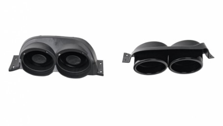 Nastavci auspuha R dizajn (crna) / VW Golf 7 7.5 (2012-2020), TY-VWG75RB