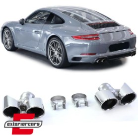 Nastavci auspuha S optik (chrome) / Porsche 911 991.2 (2015-2019), 41666