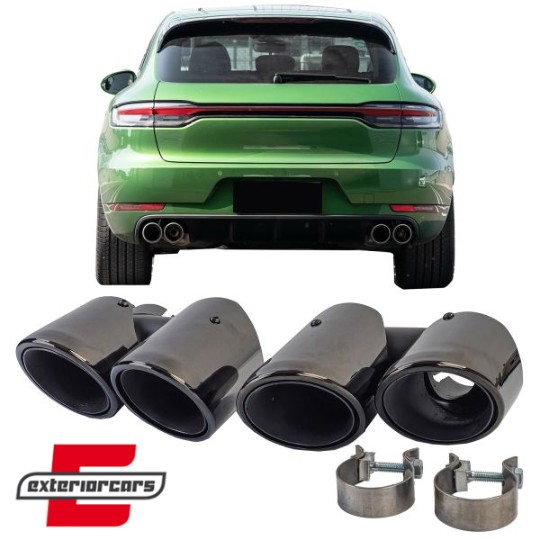 Nastavci auspuha Sport S optik (piano crna) / Porsche Macan (2018-2023), 42341