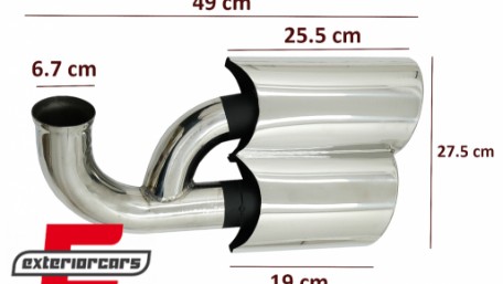 Nastavci auspuha V6 dizajn (chrome), TY-PO9PAV6