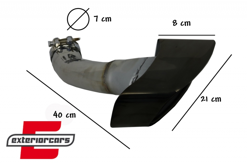 Nastavci auspuha V8 dizajn (crna) / BMW X6 E71 (2008-2014), TY-D042LB
