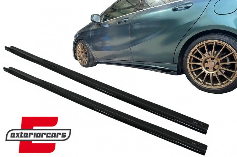 Nastavci pragova (piano crna) / Mercedes A-klasa W176 Sport Line A45 Hatchback (2012-2018), SSLMBW176