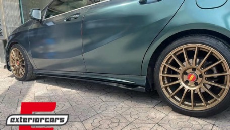 Nastavci pragova (piano crna) / Mercedes A-klasa W176 Sport Line A45 Hatchback (2012-2018), SSLMBW176