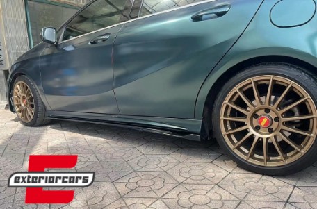 Nastavci pragova (piano crna) / Mercedes A-klasa W176 Sport Line A45 Hatchback (2012-2018), SSLMBW176
