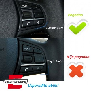 Okvir gumba na upravljaču (mat chrome), C00367K