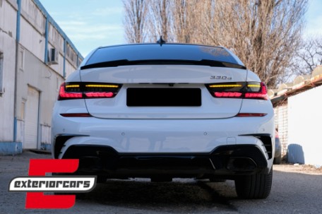 OLED full LED stražnja svjetla SEQ žmigavci (crvena) / BMW serije 3 G20 G28 M3 G80 limuzina (2018-2022), TLBMG20LED