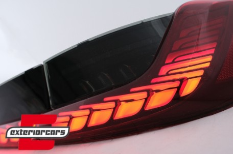 OLED full LED stražnja svjetla SEQ žmigavci (crvena) / BMW serije 3 G20 G28 M3 G80 limuzina (2018-2022), TLBMG20LED