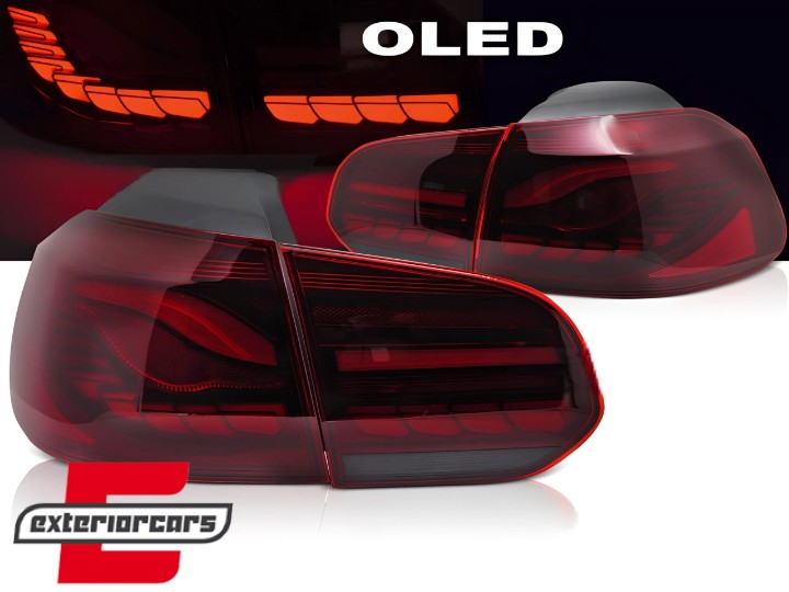 OLED Full LED stražnja svjetla SEQ žmigavci (crvena) / VW Golf 6 VI (2008-2013), TLVWG6LED