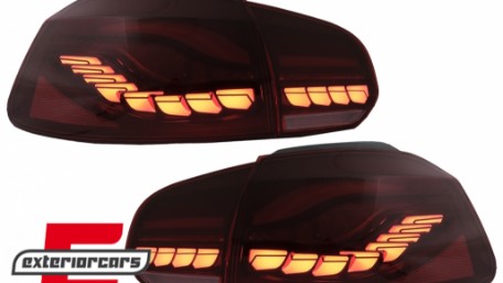 OLED Full LED stražnja svjetla SEQ žmigavci (crvena) / VW Golf 6 VI (2008-2013), TLVWG6LED