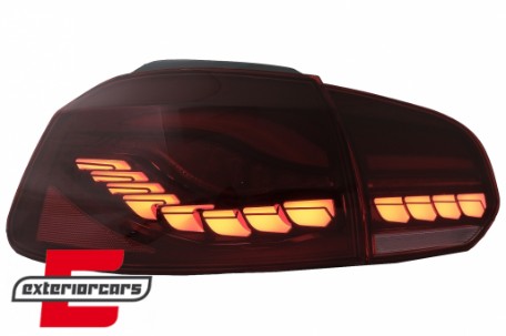 OLED Full LED stražnja svjetla SEQ žmigavci (crvena) / VW Golf 6 VI (2008-2013), TLVWG6LED