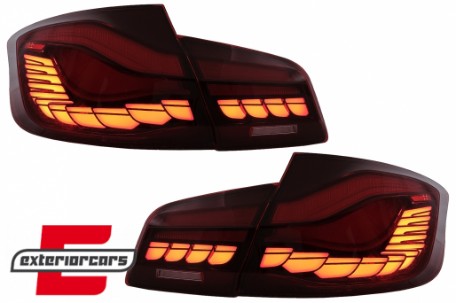 OLED stražnja svjetla SEQ žmigavci (crvena/kristal) / BMW serije 5 F10 (2011-2017), LDBMK5