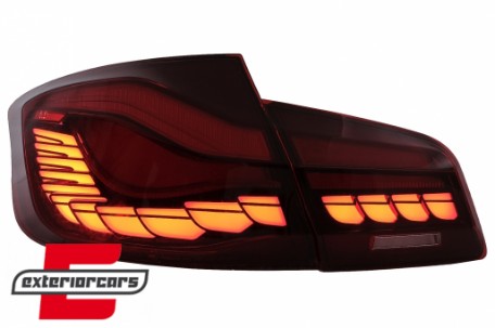 OLED stražnja svjetla SEQ žmigavci (crvena/kristal) / BMW serije 5 F10 (2011-2017), LDBMK5
