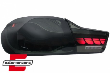 OLED stražnja svjetla SEQ žmigavci (smoke) / BMW serije 4 F32 F33 F36 M4 F82 F83 (2013-03.2019), LDBML8