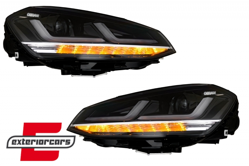 Osram Full LED prednja svjetla LEDriving LED SEQ žmigavci (chrome) / VW Golf 7 VII (2012-2017), LEDHL104-CM