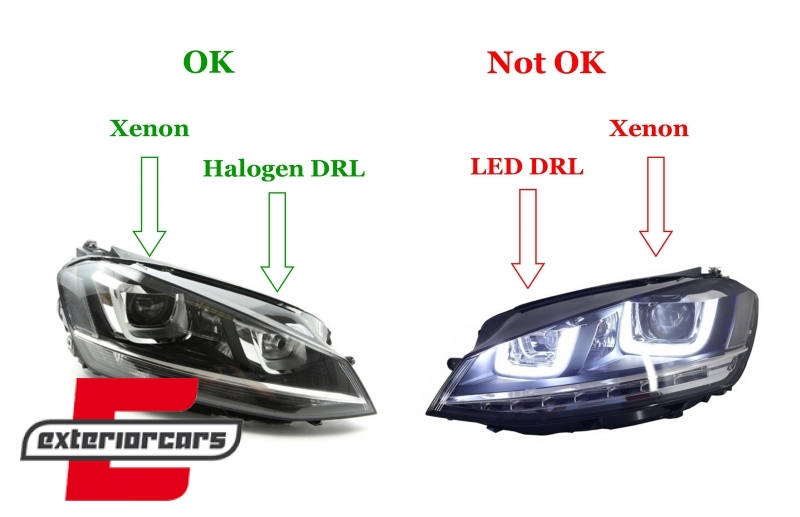 Osram Full LED prednja svjetla LEDriving LED SEQ žmigavci (crna) / VW Golf 7 VII (2012-2017), LEDHL104-BK