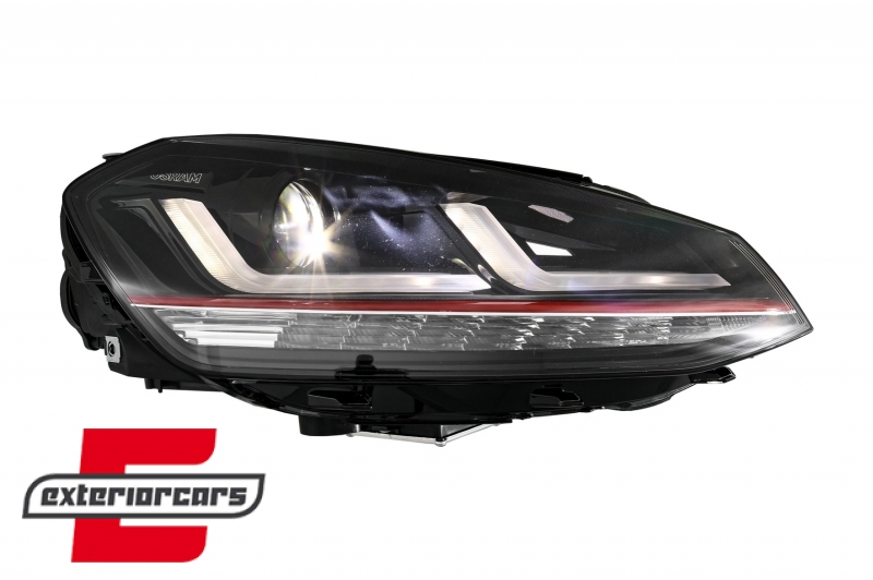 Osram Full LED prednja svjetla LEDriving SEQ žmigavci GTI dizajn (crvena) / VW Golf 7 VII (2012-2017), LEDHL104-GTI