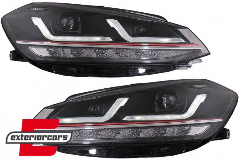 OSRAM Full LED prednja svjetla LEDriving SEQ žmigavci GTI look / VW Golf 7.5 Facelift (2017-2020), LEDHL109-GTI