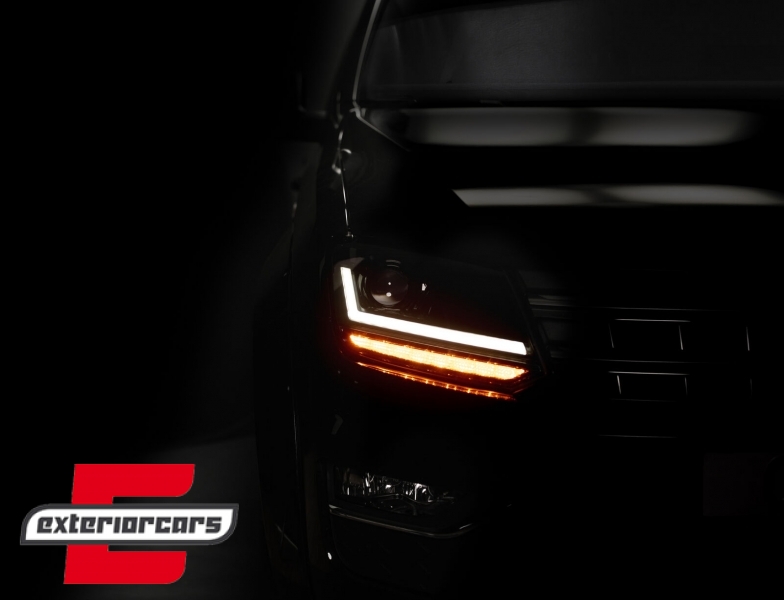 Osram Full LED prednji farovi LEDriving SEQ žmigavci (crna) / VW Amarok (2010-), LEDHL107-BK
