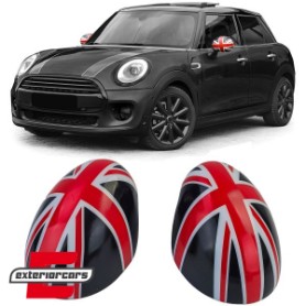 Poklopci poklopca retrovizora Union Jack dizajn (crna/crvena) / MINI III F54 F55 F56 F57 (2014-2020), 43234