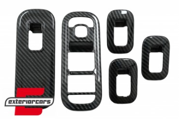 Poklopci prekidača za podizanje prozora automobila (Carbon) / Mercedes A-klasa W177 V177 (2018-), CWGMBW177